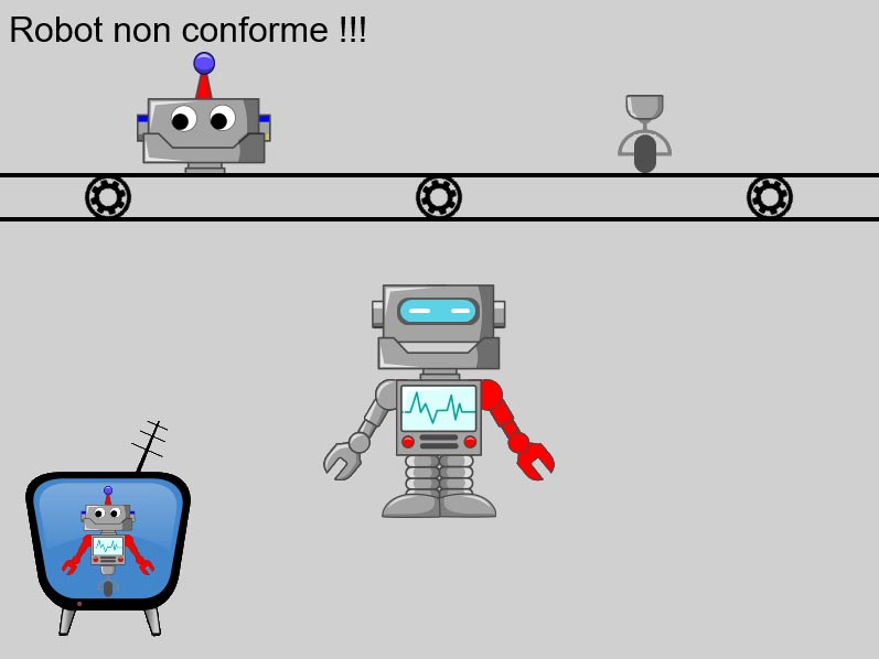 Jeu vidéo serious game phaser assemblage robots