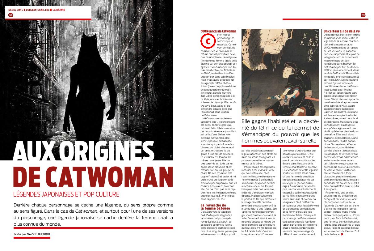Article de Geek Le Mag sur Catwoman